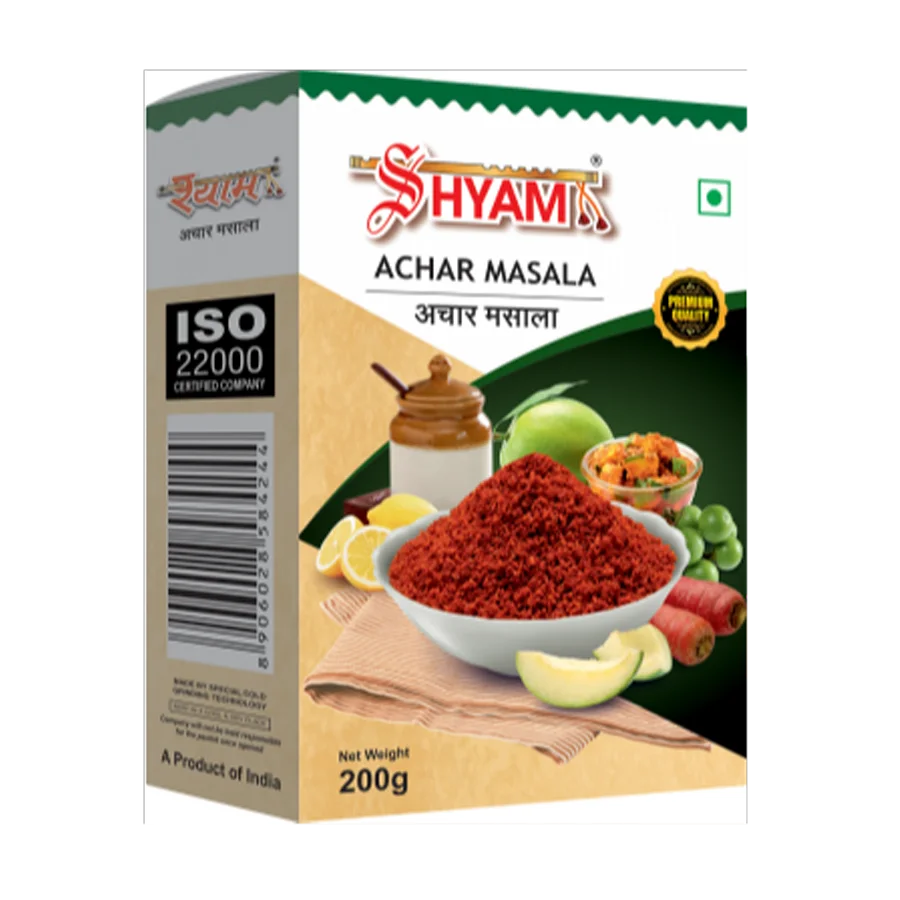 Indian spices shyam. Achar Masala. Mixture of seasonings for marinades