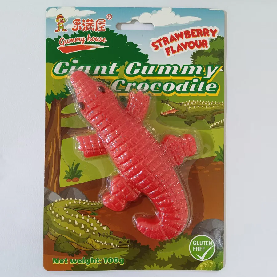 Жевательный Мармелад Gummy House Гигантский Крокодил 100 гр 1/24