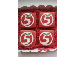 Gingerbread with square logo