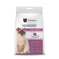 PFDelish dry food for sterilized super premium cats with turkey meat