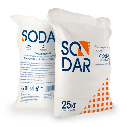 SODAR®, baking soda (sodium bicarbonate), 25 kg.