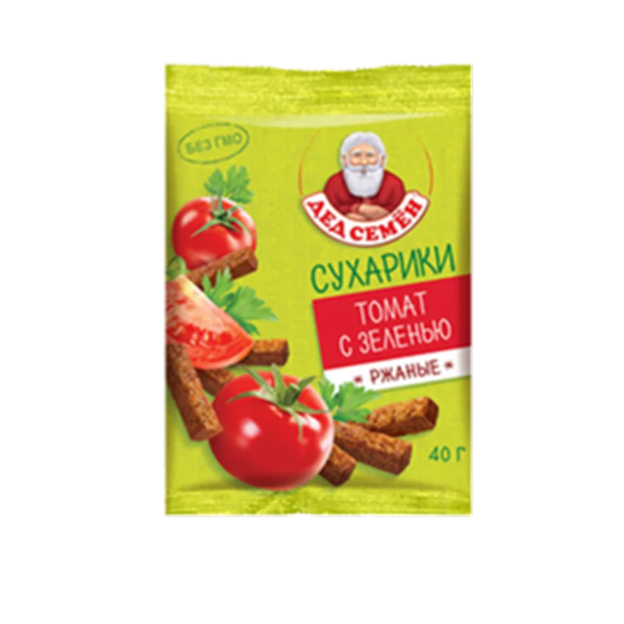 Сухарики ржаные соломка со вкусом томат и зелень ТМ "Дед Семен" 