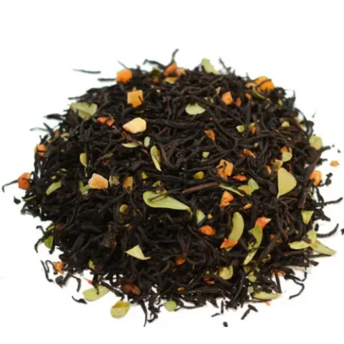 Tea black quince with peach