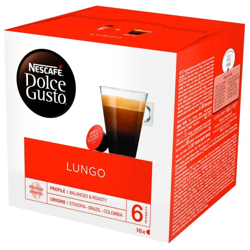 Кофе в капсулах Lungo ля кофемашин Dolce Gusto