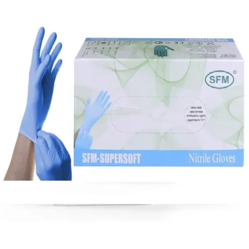 Nitrile gloves 24 cm inspection non-sterile SFM 50 pairs (5g)