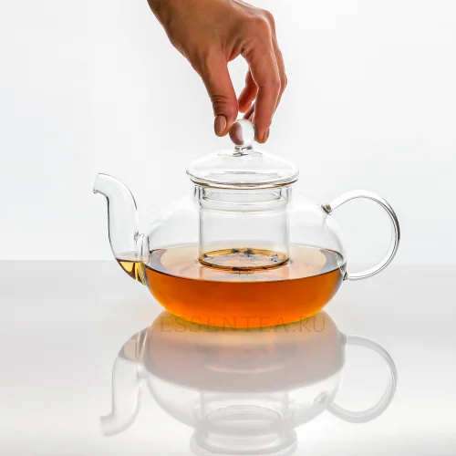 Glass teapot with a glass flask - 1000 ml