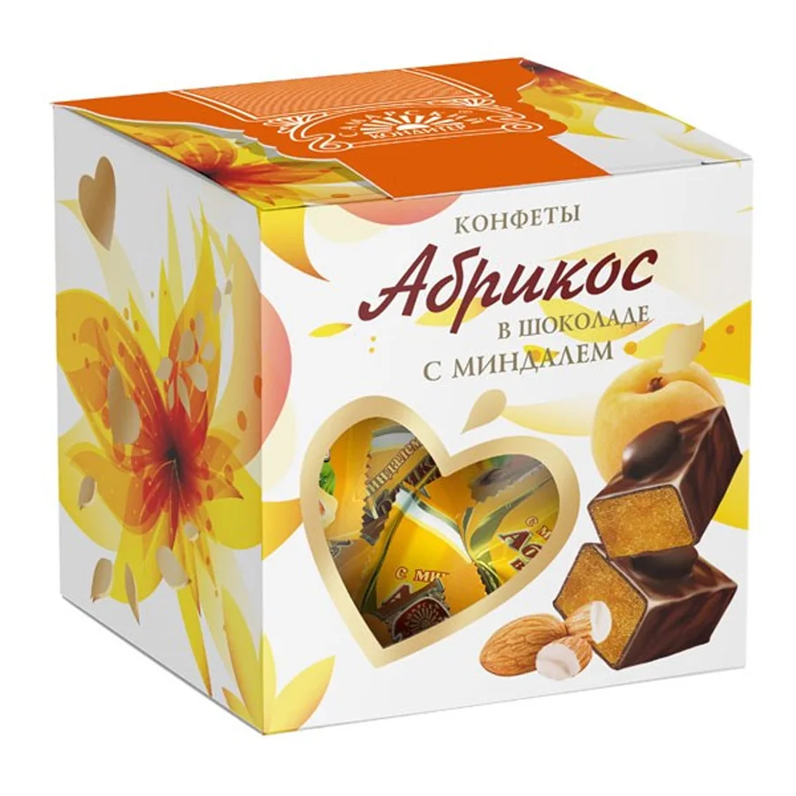 Candy Apricot in chocolate with almonds