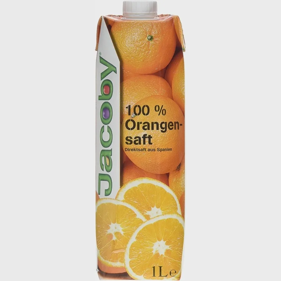 Апельсиновый сок Якоби прямого отжима без мякоти