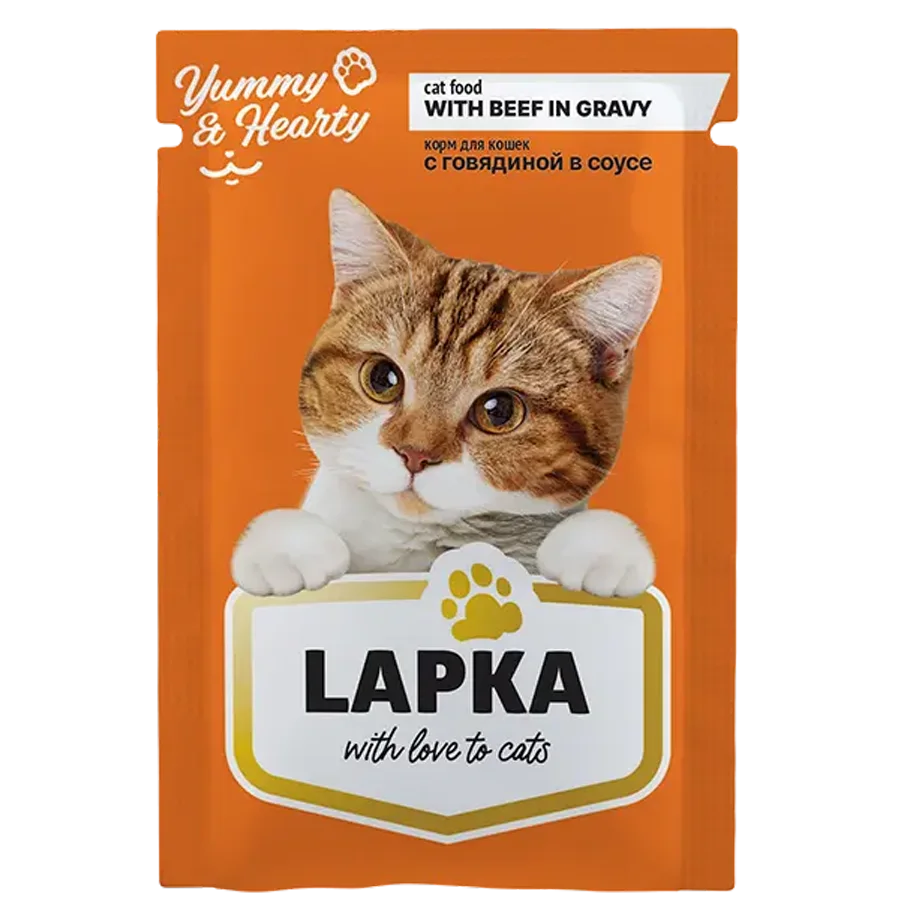 Paw, Canned cat food with beef in sauce, 85 gr.