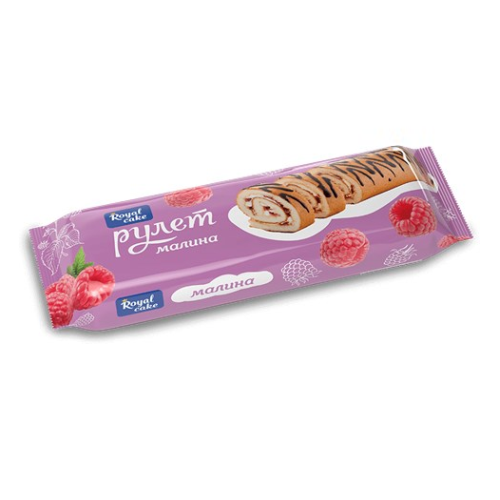 Biscuit Rulet «Royal Cake« decorated «Raspberry«