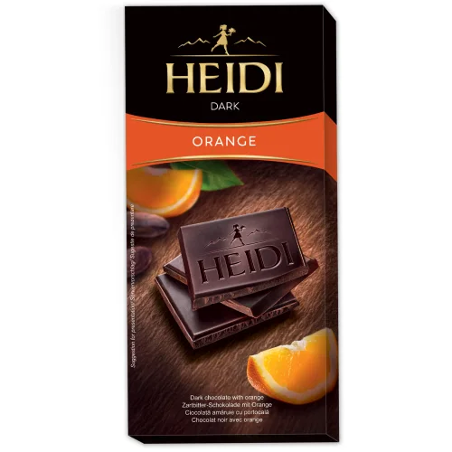 DARK Orange dark CHOCOLATE 20 x 0.080kg (Heidi)