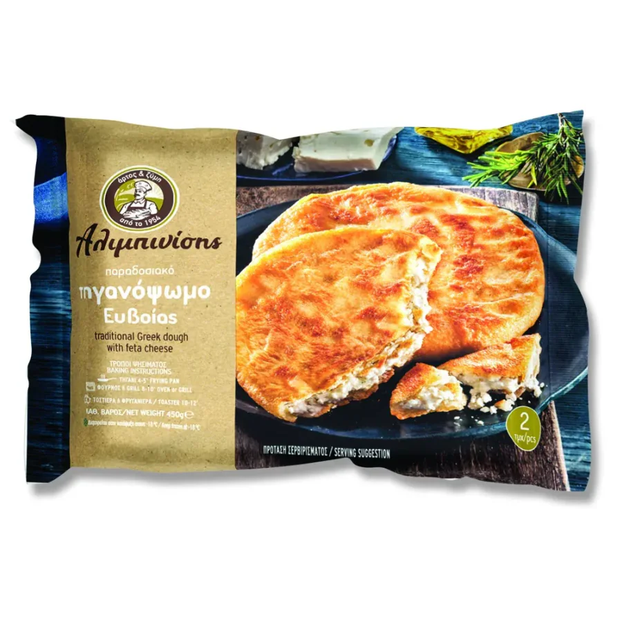 Хлеб традиционный греческий жареный с сыром «Тиганопсомо» 2Х225гр 450 г Alibinisis