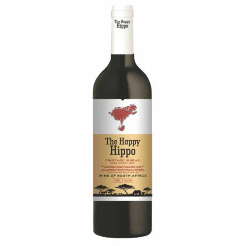 Protected Appellation of origin red wine of the Western Cape Happy Hippo Pinotage-Shiraz semi-sweet 12% 0.75