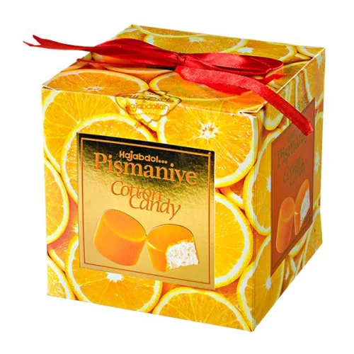 Sweets as a gift from pishmania with orange flavor in fruit glaze with a bow