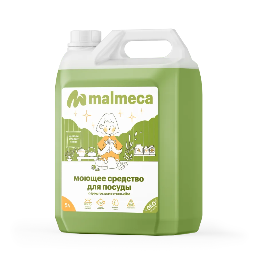 Dishwashing detergent with the aroma of Green tea and lime Malmeca 5l