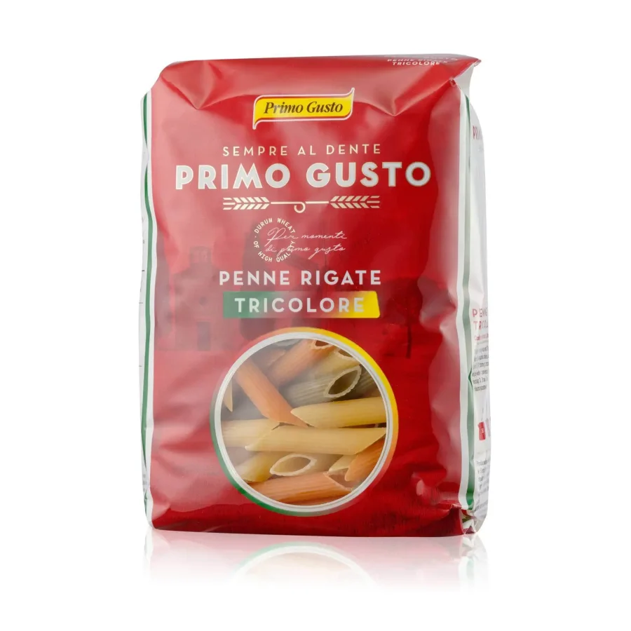 Pasta "Penne Rigate Tricolor" tomato-spinach Primo Gusto 500g