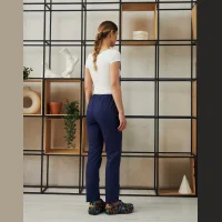 Medical trousers with elastic band at the waist