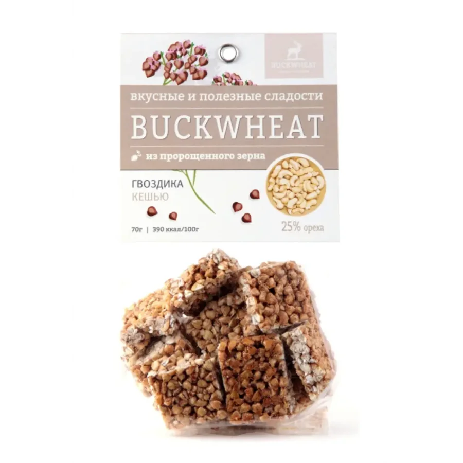 Confectionery product Buckwheat with cashews and cloves