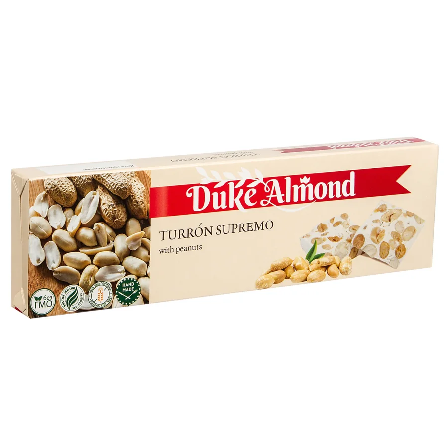 Нуга Туррон Duke Almond с арахисом 100г