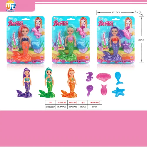 Mermaid doll with accessories 15 cm     