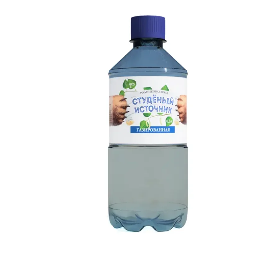 Вода родниковая питьевая 0.5л газ «Студёный Источник»