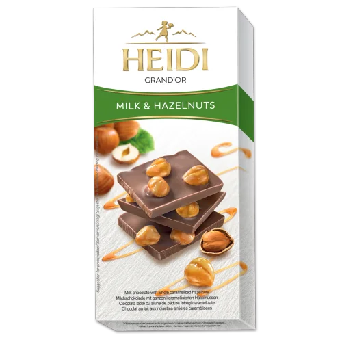 CHOCOLATE Grand'Or milk Hazelnut 12 x 0.100 kg (Heidi)