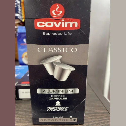 Coffee capsules COVIM NESPRESSO ALU CLASSICO, 25% Arabica, 75% Robusta, pack of 10 capsules