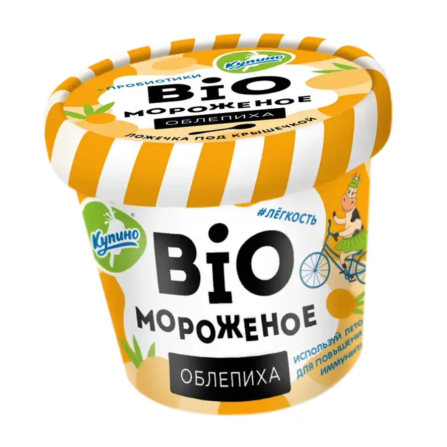 Биомороженое кисломолочное с наполнителем облепихи «BIO» 7%