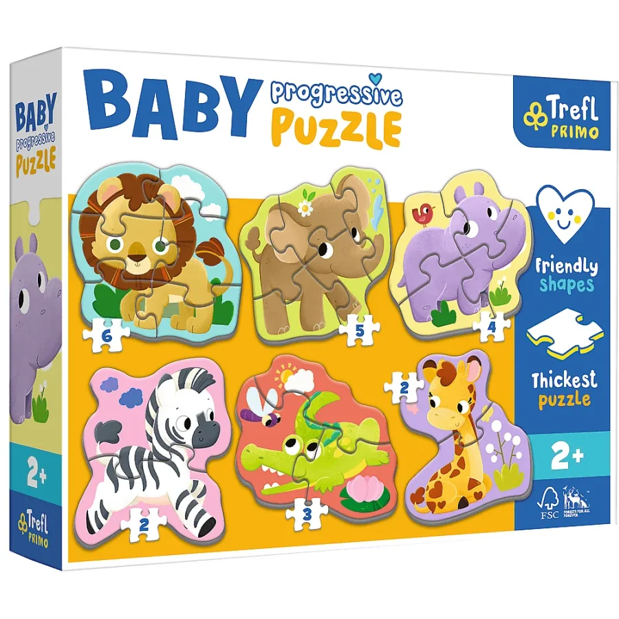 Safari Baby Progressive Puzzle Trefl 44002
