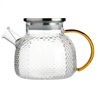 Glass Amaranth teapot, 48 pcs