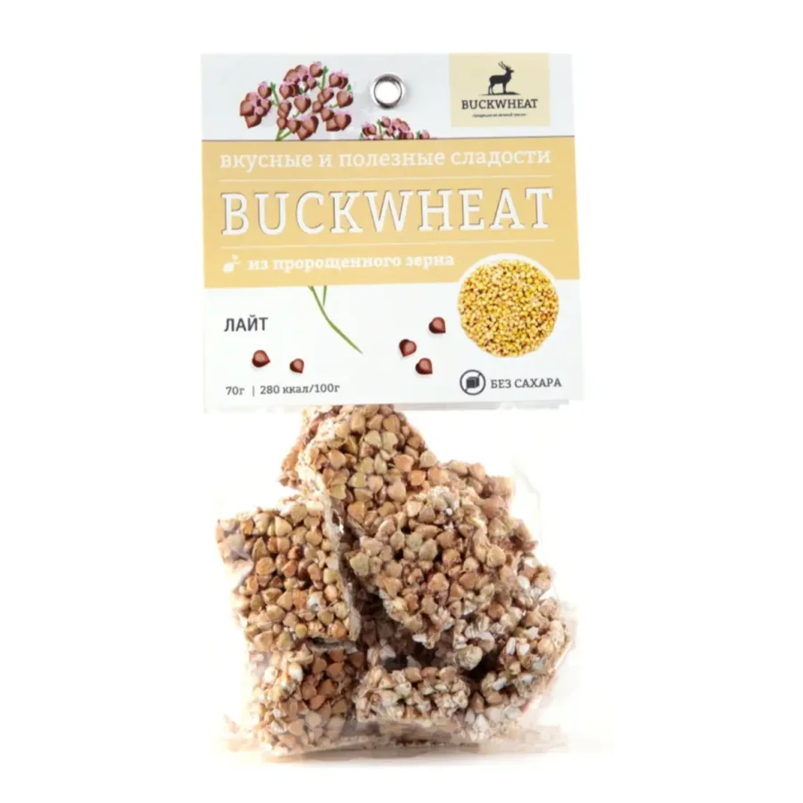 Confectionery product buckwheat without sugar light