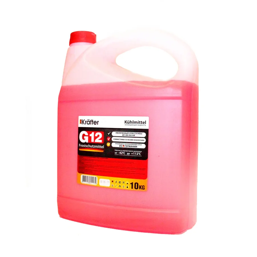 KRAFTER Antifreeze G12 Red 10kg / 75pcs