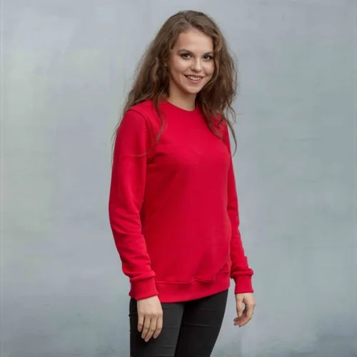 Women's red sweatshirt