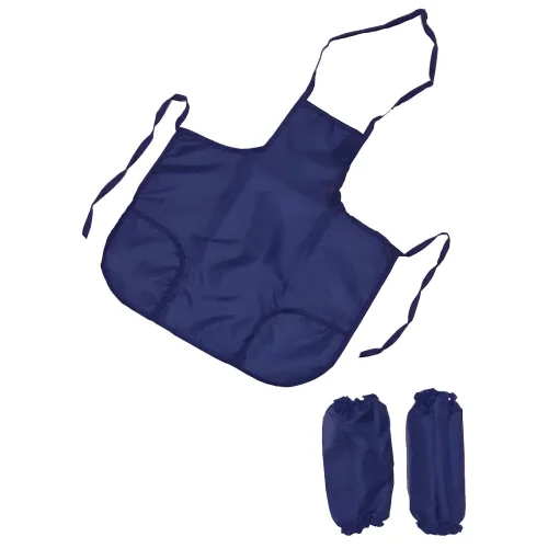 Children's apron with armbands r-r 110-134, color dark blue