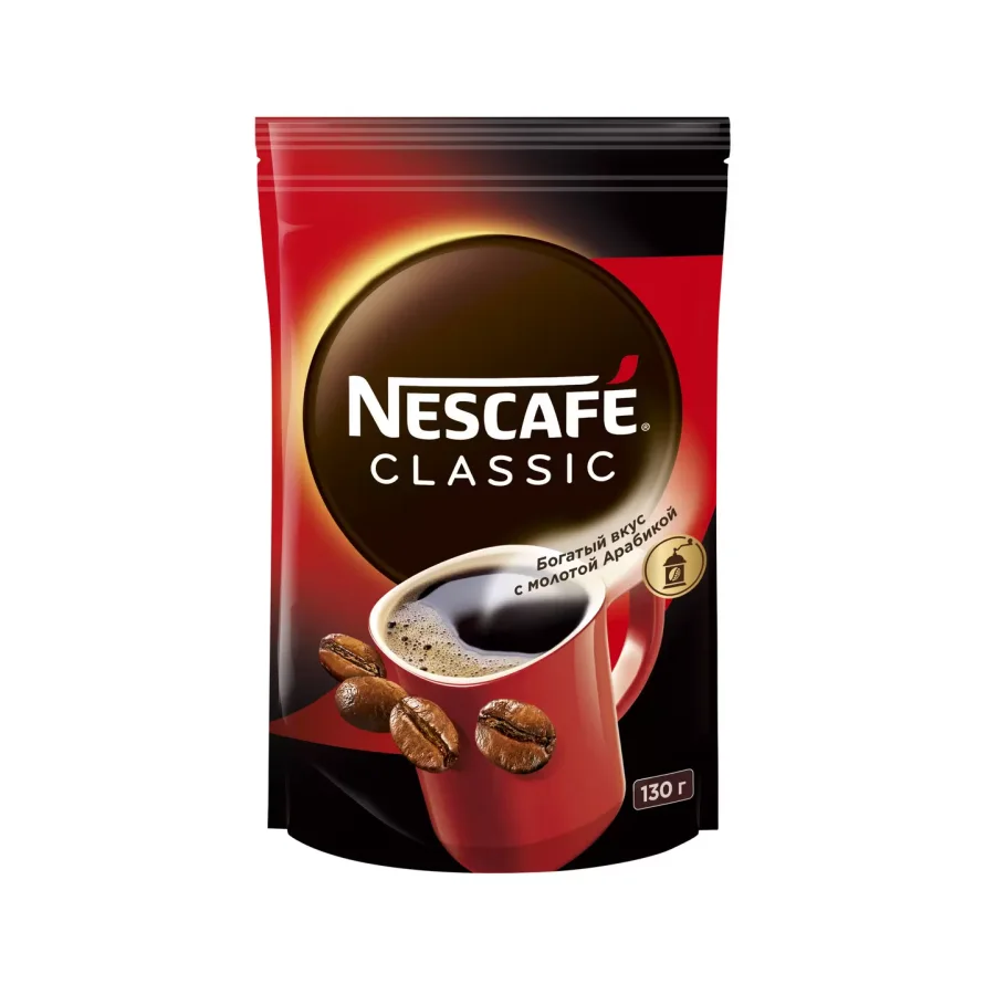 Кофе растворимый Nescafe Classic, пакет, 130г
