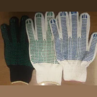 Glove 5-thread with PVC (dot)