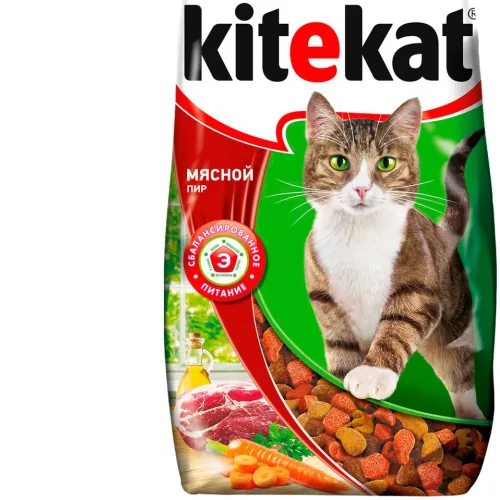 KITEKAT Cat Food Meat Feast