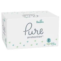 Pampers Pure Protection Размер 2, 132 Подгузники, Изготовлены Из Материалов, Содержащих Хлопок Премиум-качества И Волокна Растительного Происхождения, 4kg-8kg