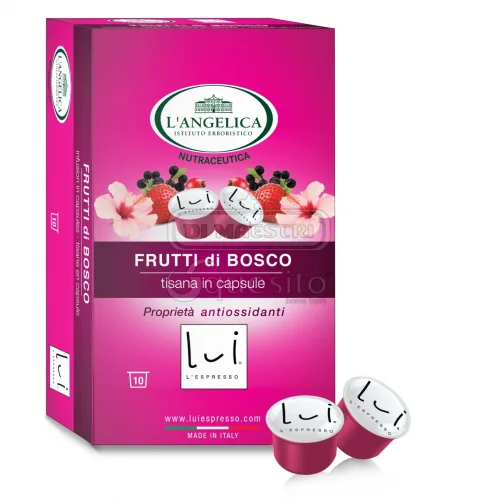 Tea in capsules with forest berries