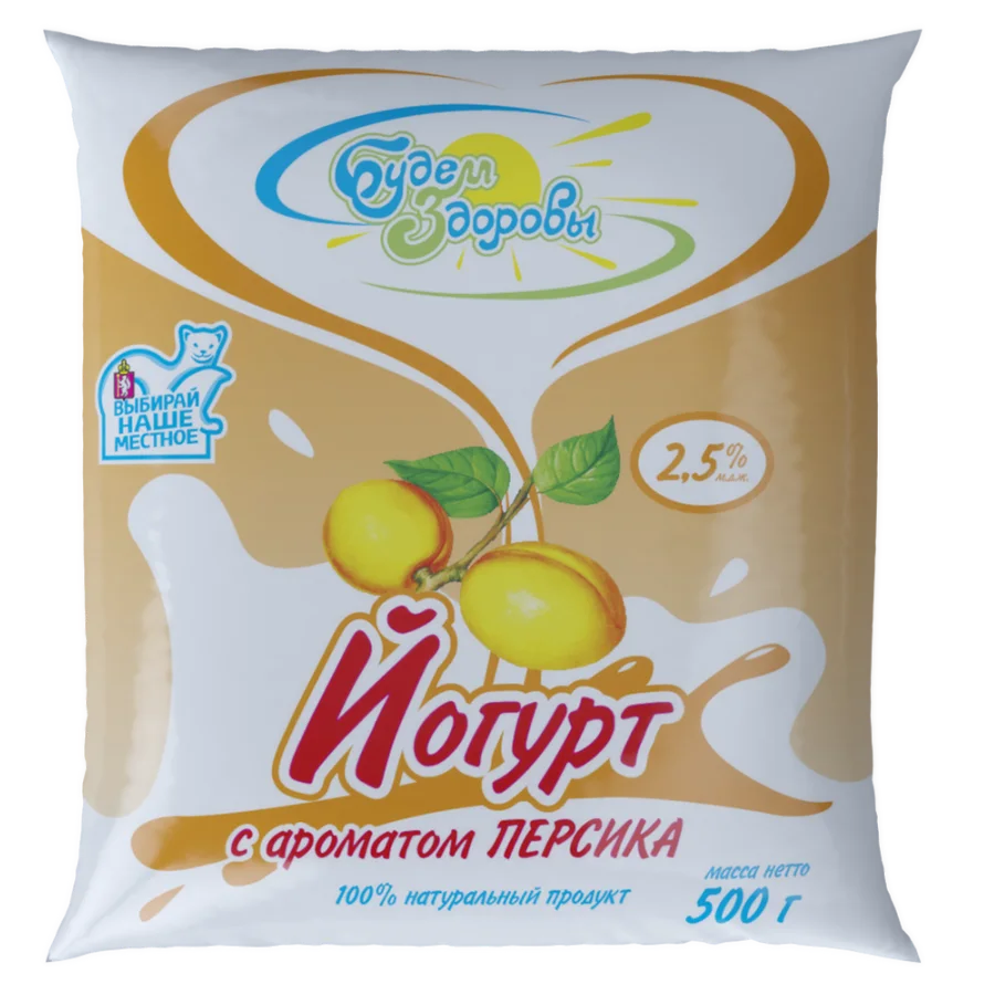 Йогурт с ароматом персика