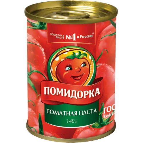 Томатная паста Помидорка, 140г, ж/б