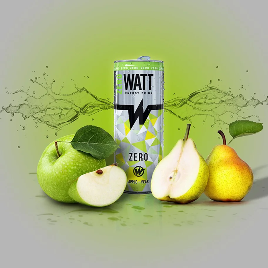 Energy drink WATT apple-pear