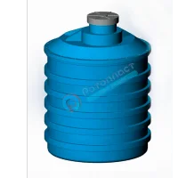 3000 l plastic cylindrical capacity with an elongated neck