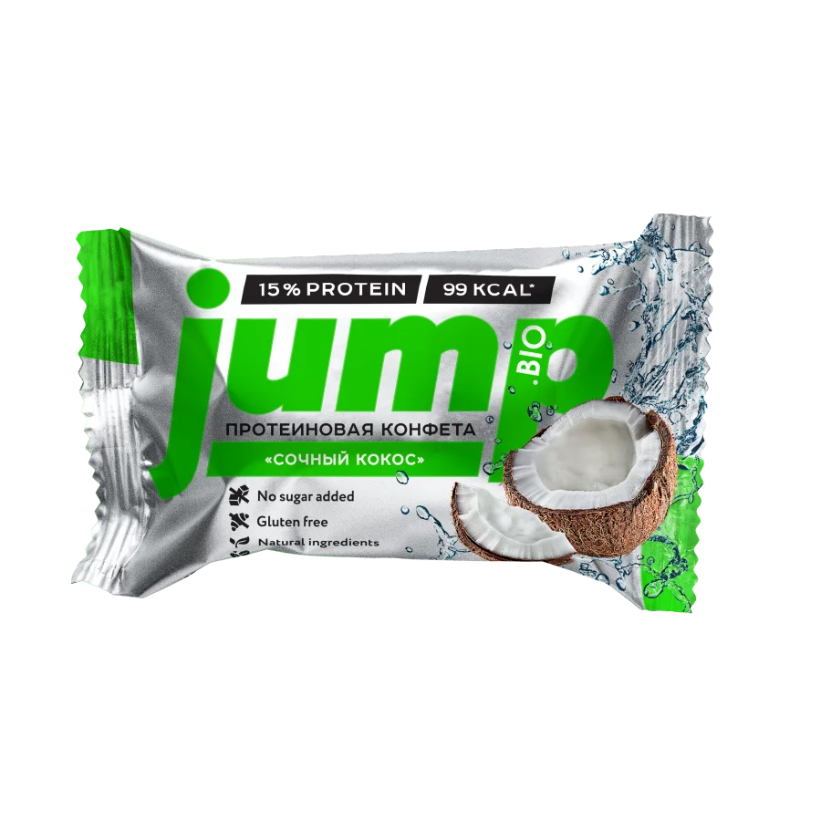 JUMP ONE Конфеты протеиновые орехово-фруктовые «Сочный кокос»