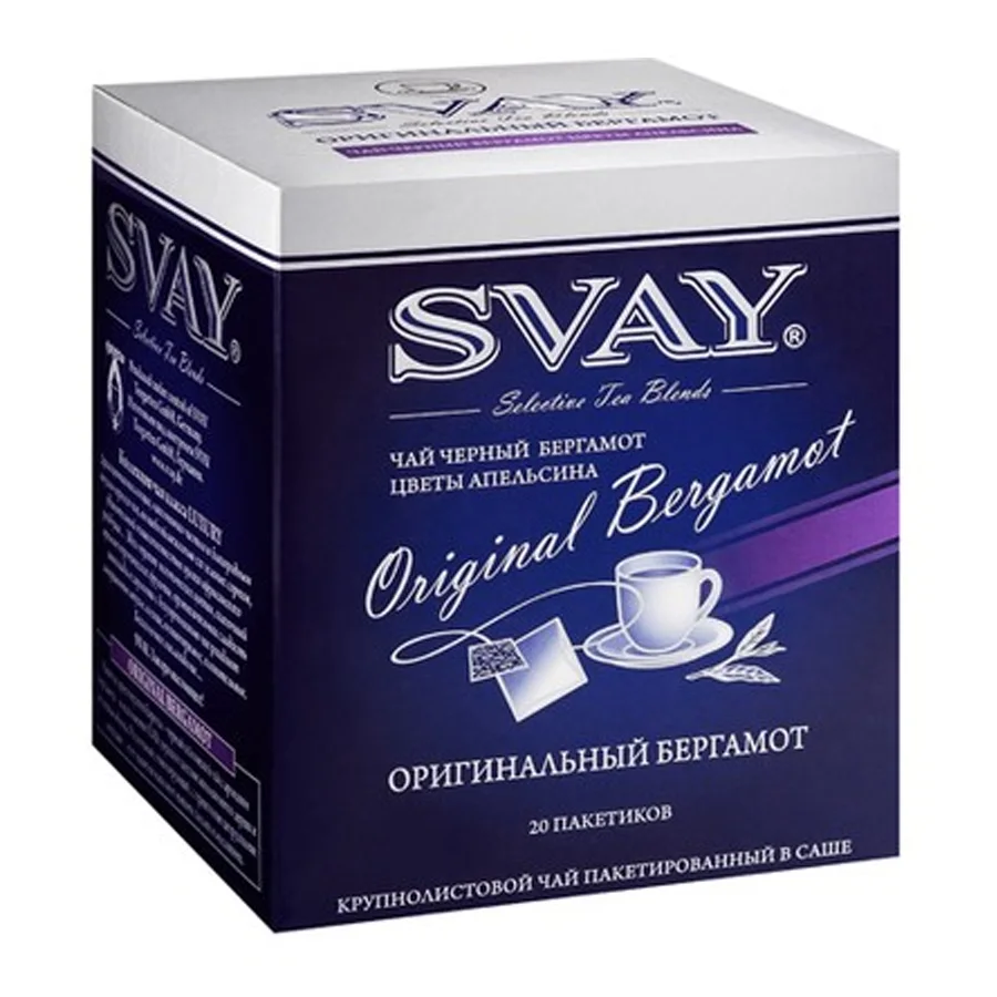 Svay Original Bergamot черный с бергамотом и цветами апельсина чай в саше