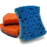 Sponges for tableware "Curly" with an abrasive 2 pcs/72