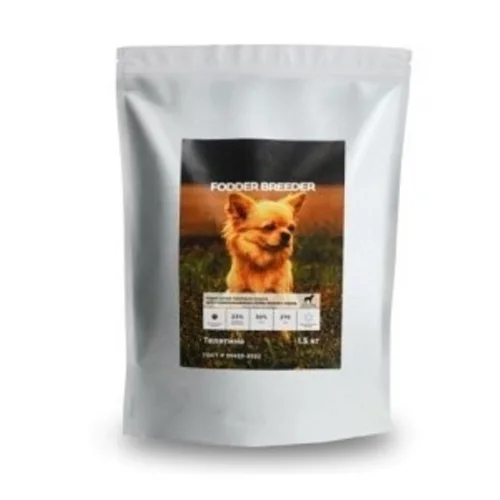 FEEDER BREEDER Food for sterilized dogs of small breeds Veal 1.5 kg