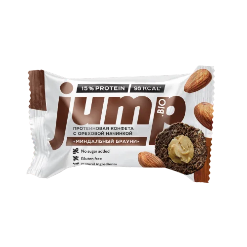 JUMP protein candies with nut filling "Almond brownie"
