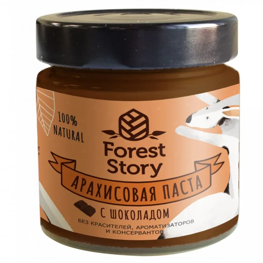 Peanut paste with chocolate / Forest Story / 180 g