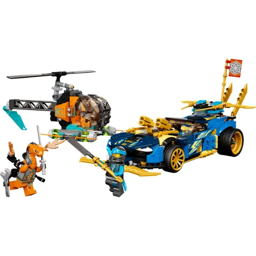 Конструктор LEGO NINJAGO Гоночный автомобиль ЭВО Джея и Нии 71776